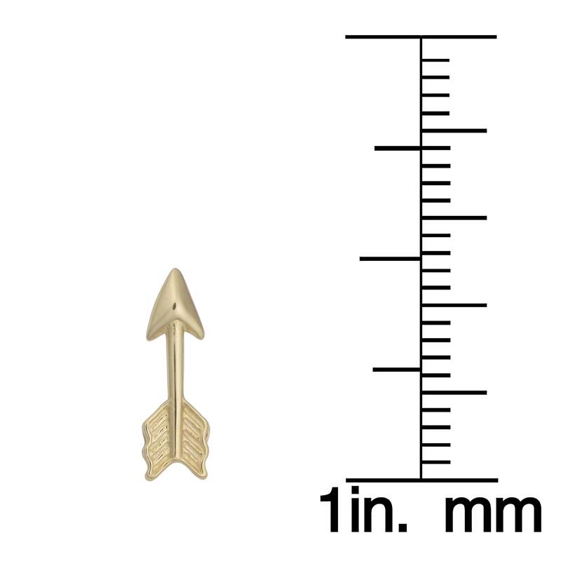 Fremada 14k Yellow Gold High Polish Arrow Stud Earrings