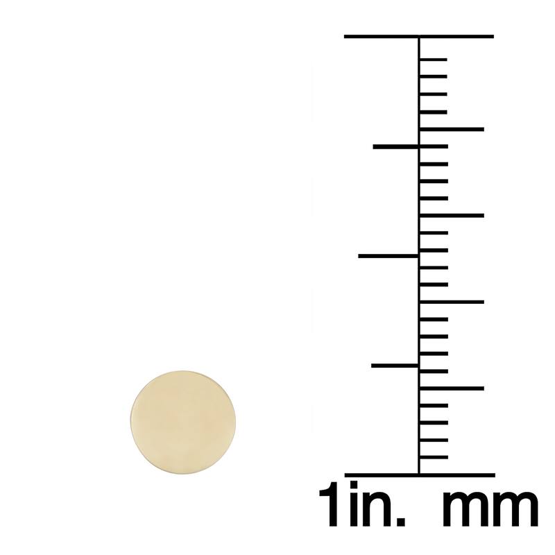 Fremada 14k Yellow Gold High Polish Cylinder Stud Earrings