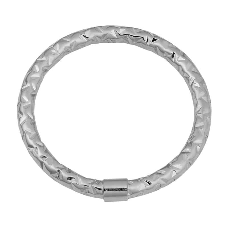 Fremada 14k Gold Stylish Diamond-cut Stackable Ring