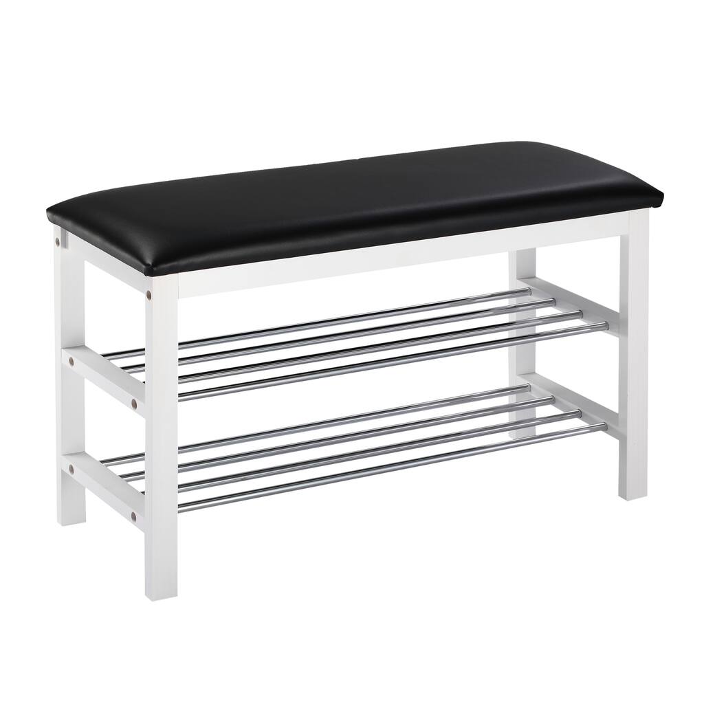 Porthos Home Barney Bench with Shoe Rack Storage