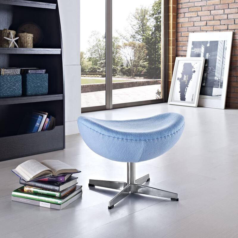 Modway Glove Wool Ottoman - Blue