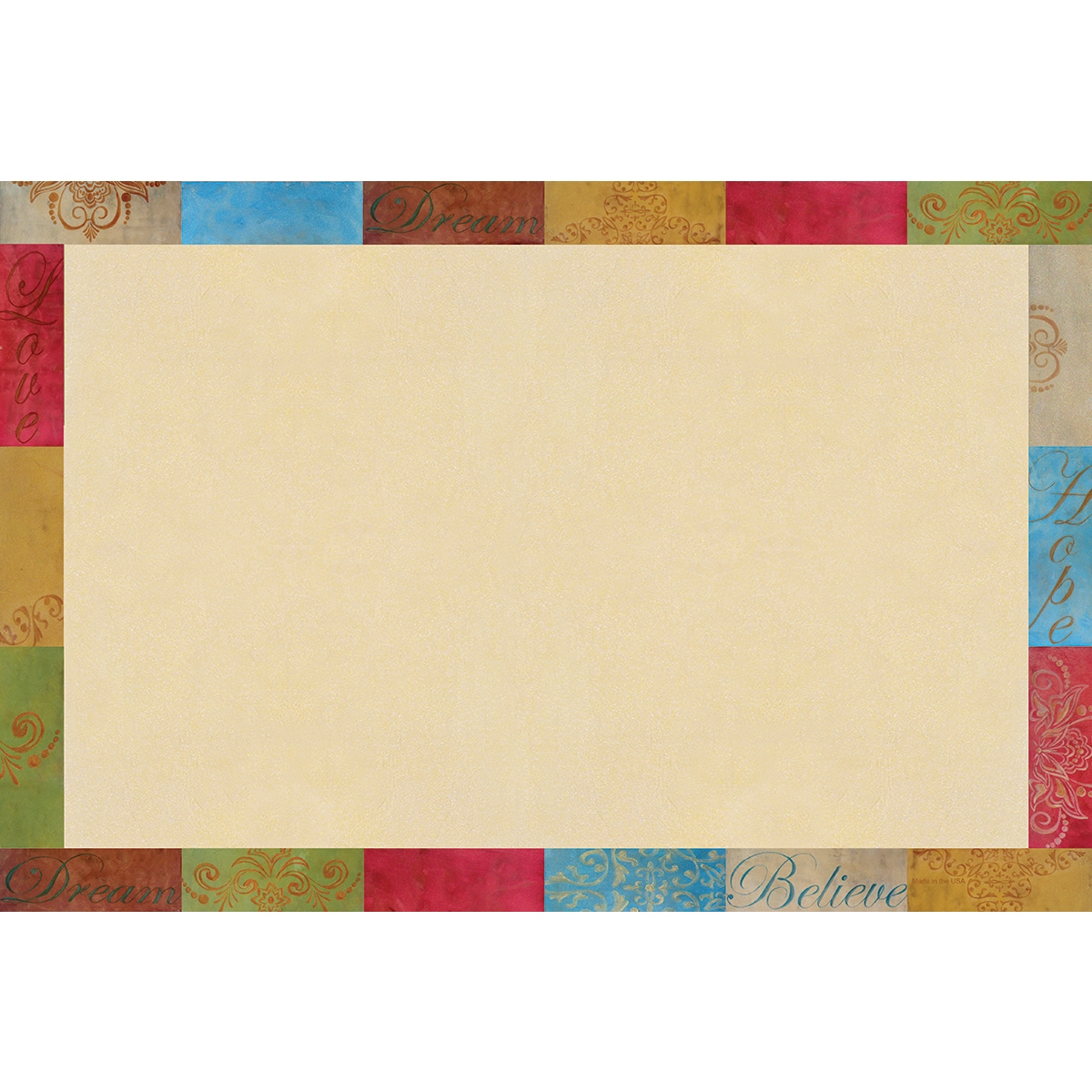 Faith Love Family Reversible Vinyl Placemat in Sets of 2 or 8 4 6 Faith Love Family Reversible Vinyl Placemat in Sets of 2 or 8 4 6