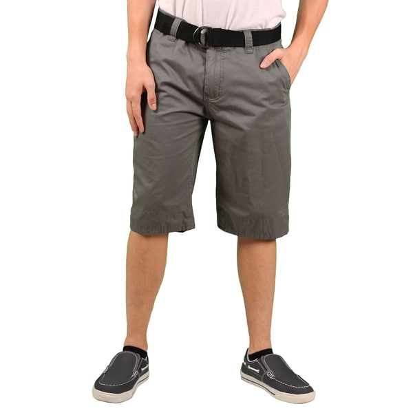 MO7 Mens Enzyme Wash Belted Chino Short   17309482  