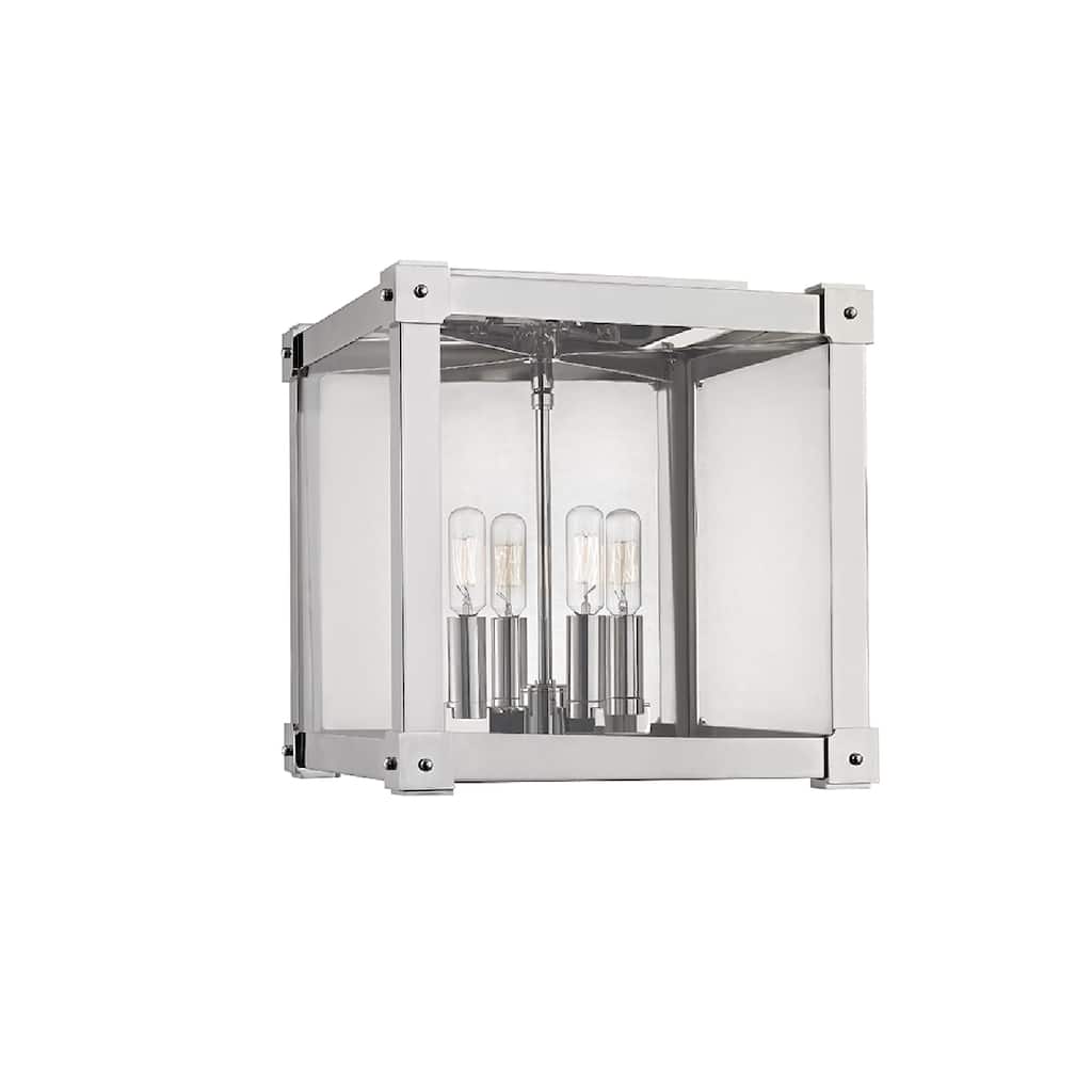 Hudson Valley Forsyth I 4-Light Flush Mount, Polished Nickel