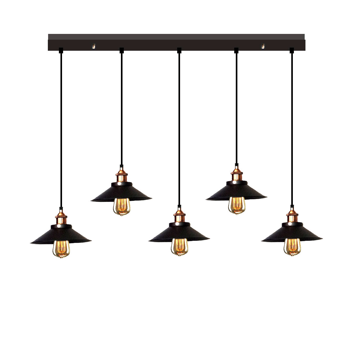 Warehouse of Tiffany Hollie Adjustable Cord 5-light Edison Lamp
