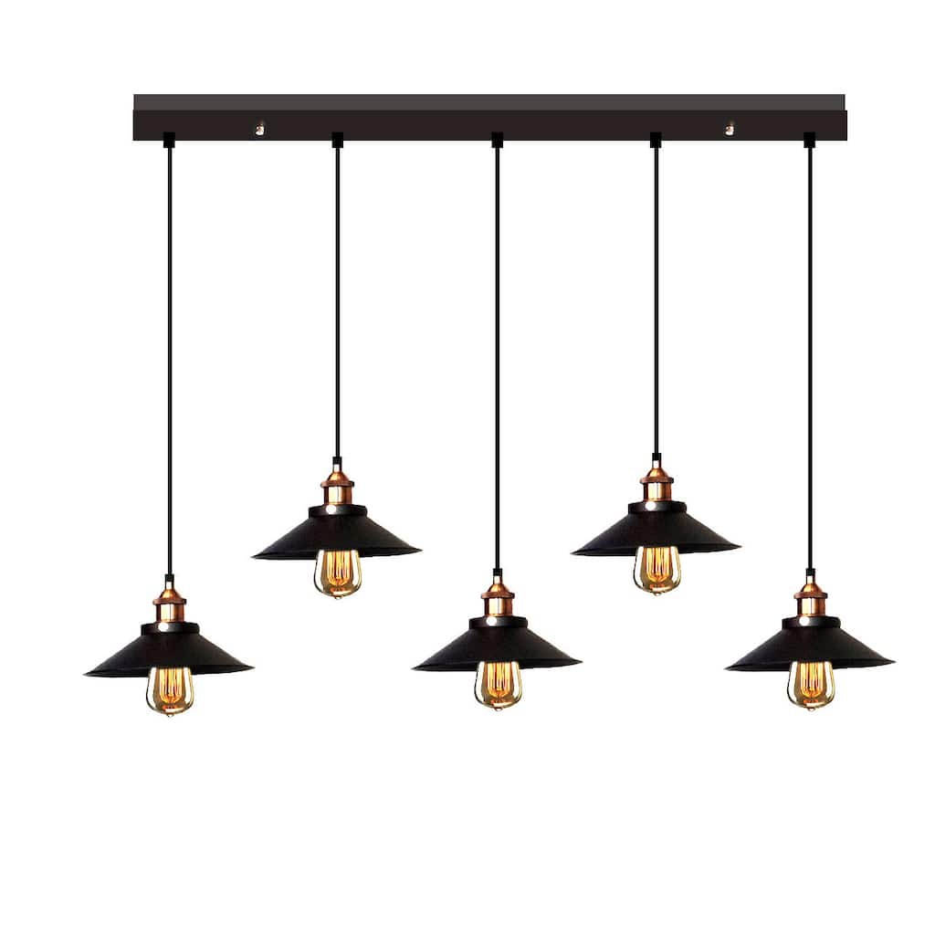 Hollie Adjustable Cord 5-light Edison Lamp