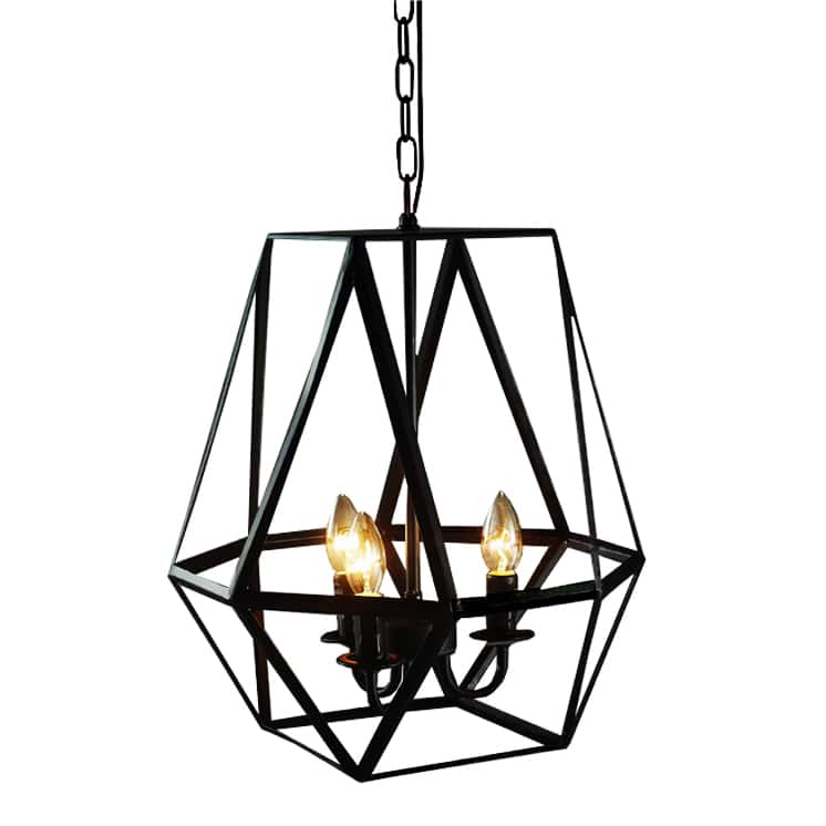 Shandie Antique Bronze Geometric Edison Chandelier