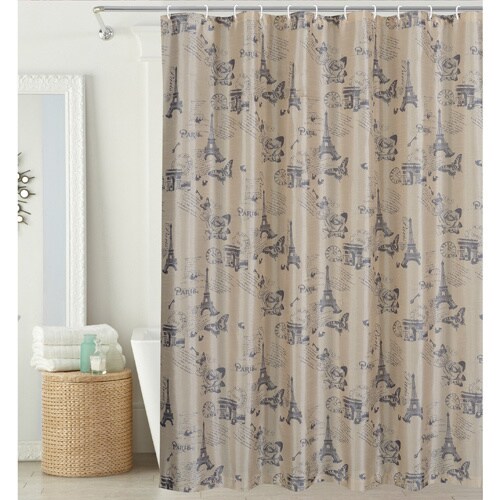 Shop Hamilton Park Paris Shower Curtain Hooks Included Free
