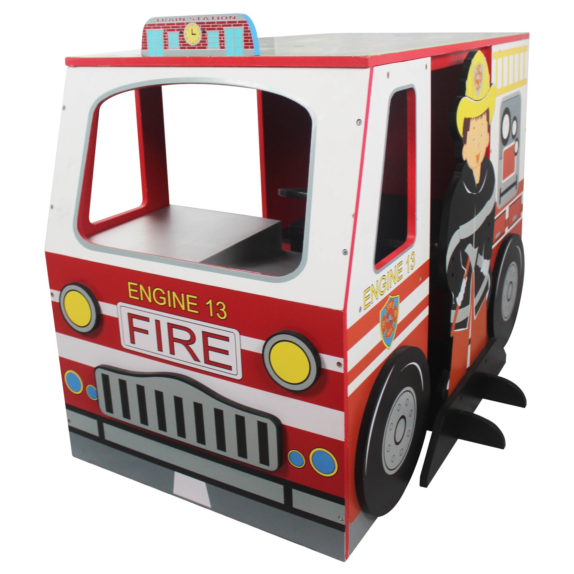 Shop Teamson Kids Fire Engine Desk And Chair Set Overstock