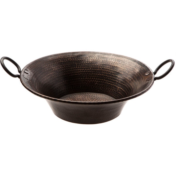 Premier Copper Products Deep Pan Hammered Copper Vessel Sink