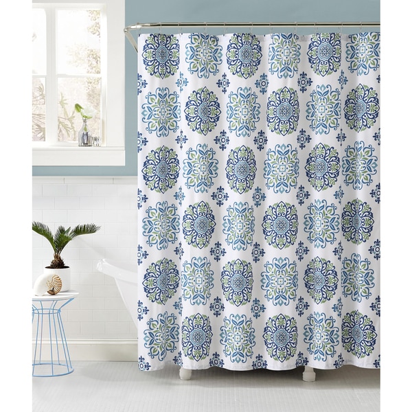 Shop VCNY Sidney Medallion Geometric Shower Curtain - Free Shipping On ...