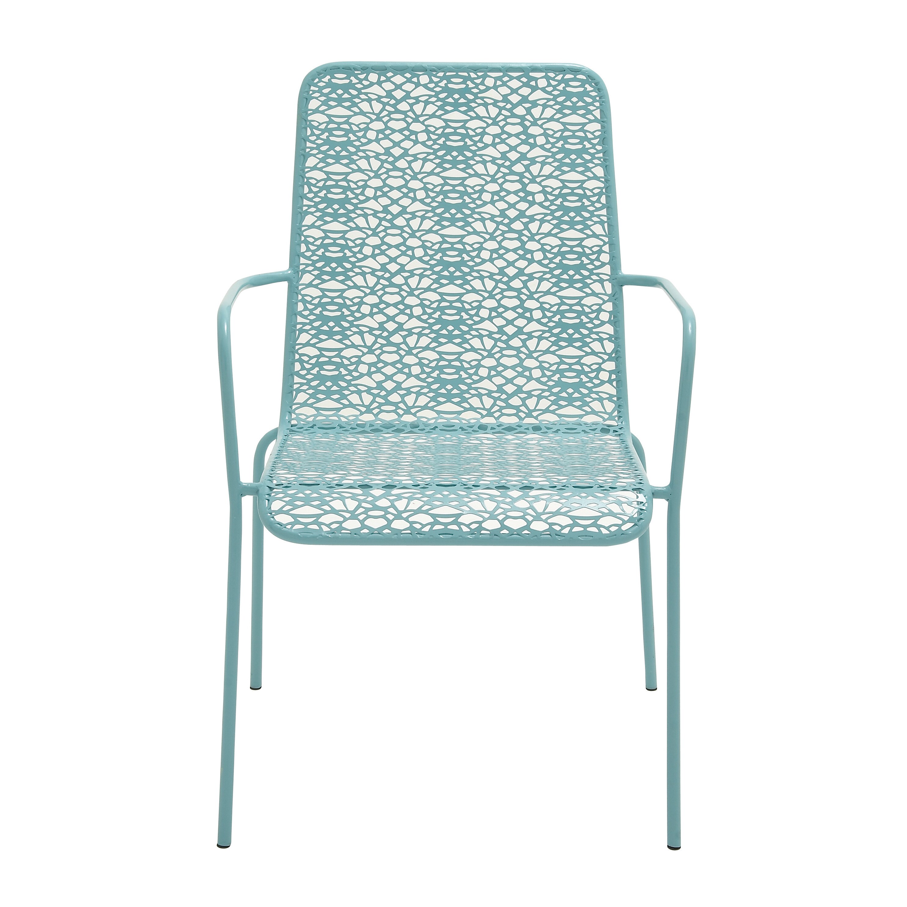 Shop Blue Metal Outdoor Chair Free Shipping Today