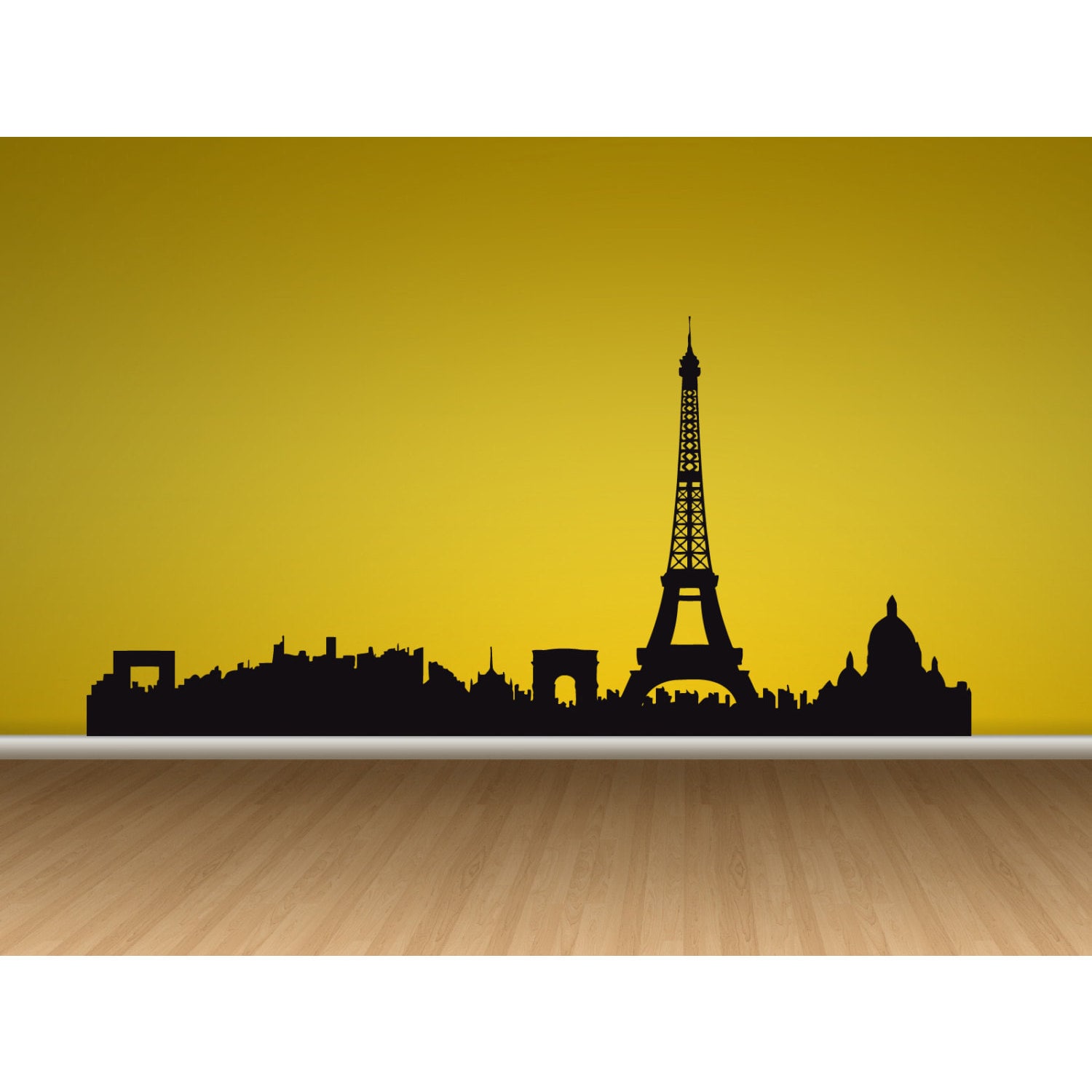 PARIS SKYLINE EIFFEL TOWER WALL ART STICKER DECALs transfer graphic vinyl RA188 