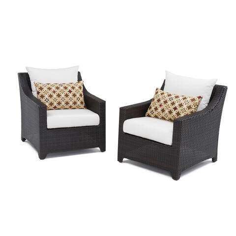 RST Brands Deco Set of 2 Club Chairs with Moroccan Cream Cushions