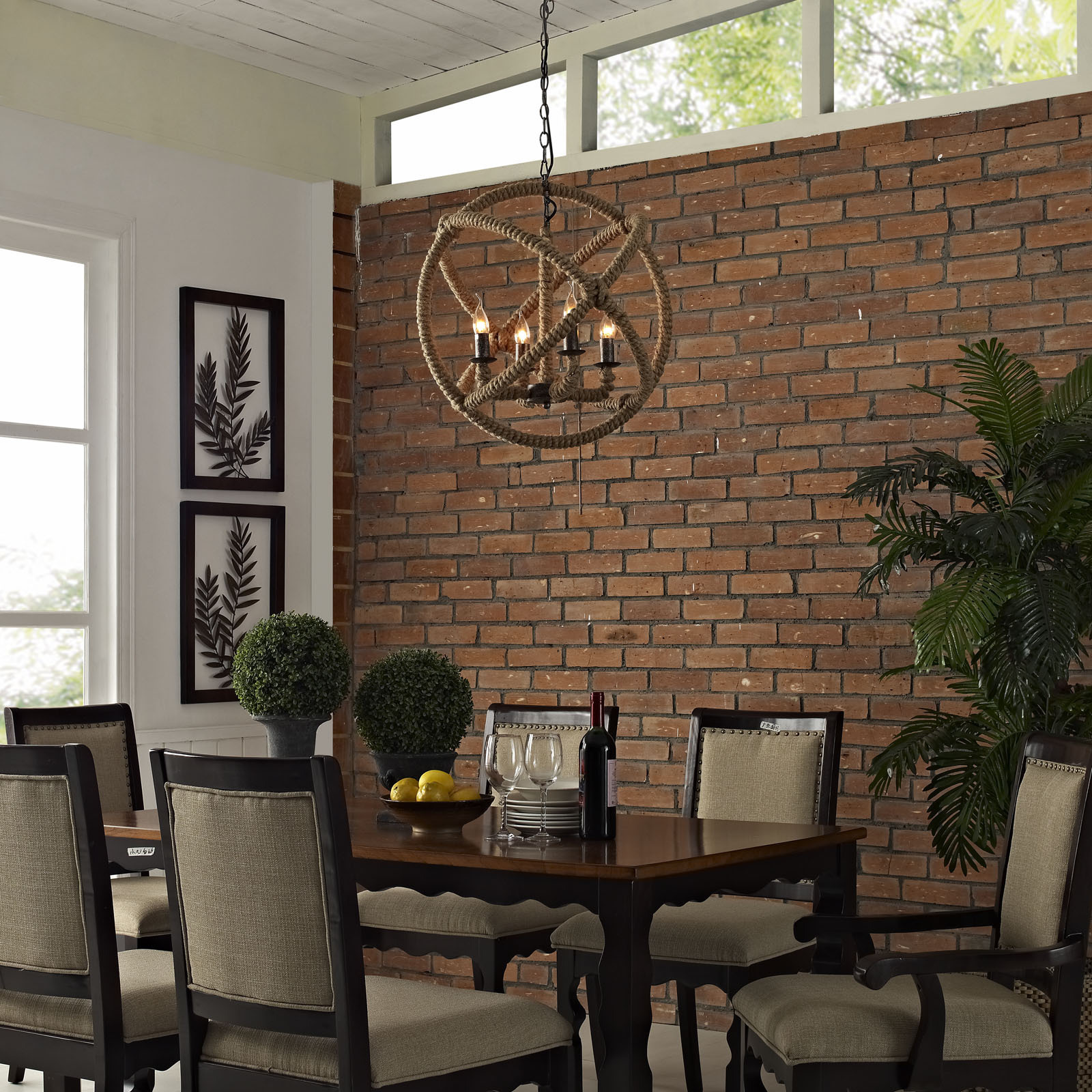 Object Steel and Rope Chandelier (Brown) - Chandeliers For Bedrooms by Overstock.com