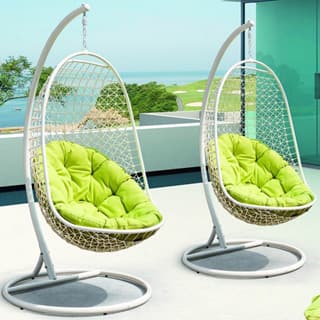 Rendezvous Swing Outdoor Patio Lounge Chair - White