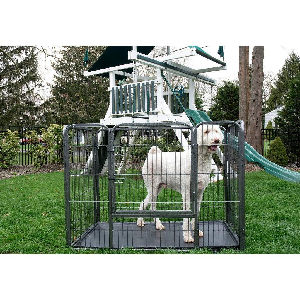 Iconic Pet Metal Heavy Duty Rectangle Tube Pet Training Kennel