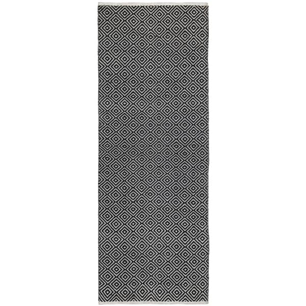 Black Jute Diamonds (2.5'x8') Flat Weave Runner Free Shipping Today