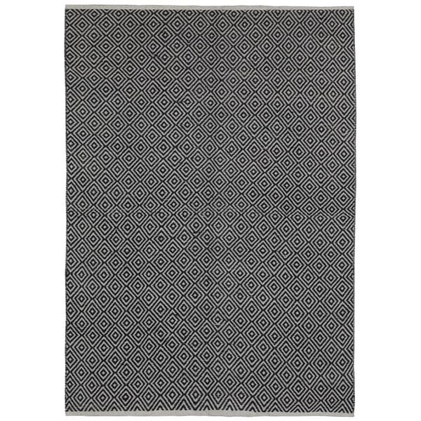 Black Jute Diamonds (10'x14') Flat Weave Rug - Free Shipping Today ...