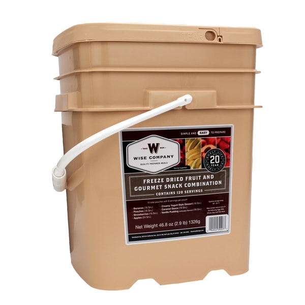 Wise Foods Freeze Dried 120 Serving Bucket Fruit and Snack