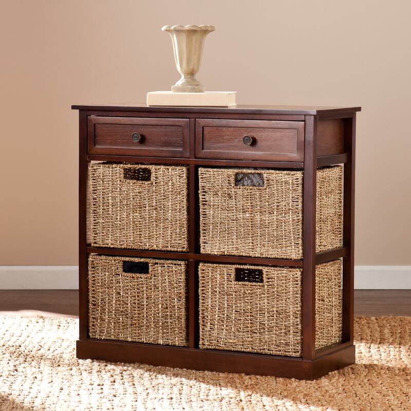 SEI Furniture Killeen 6-Drawer Basket Storage Unit