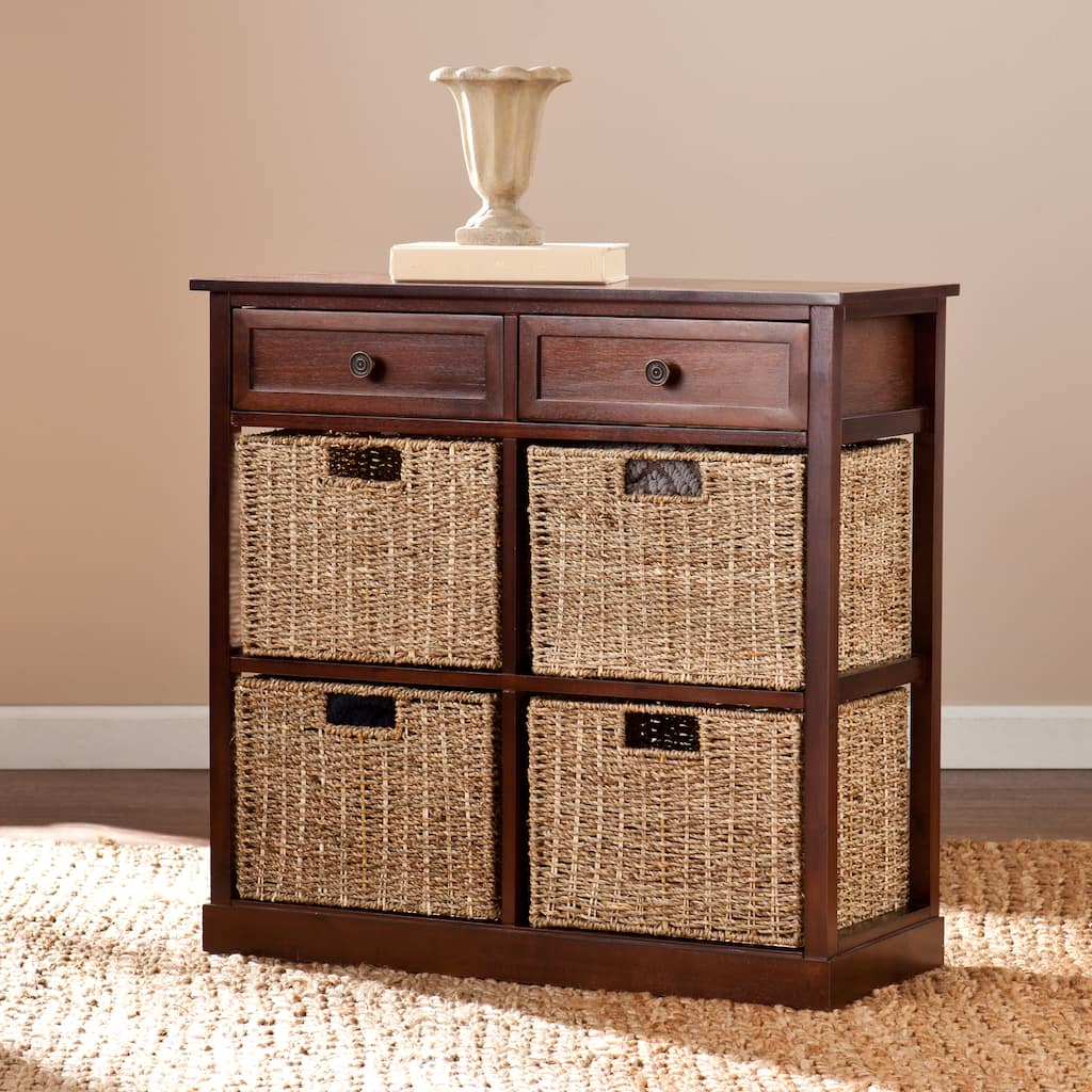 SEI Furniture Killeen 6-Drawer Basket Storage Unit