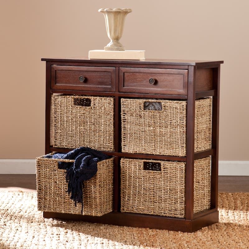 SEI Furniture Killeen 6-Drawer Basket Storage Unit