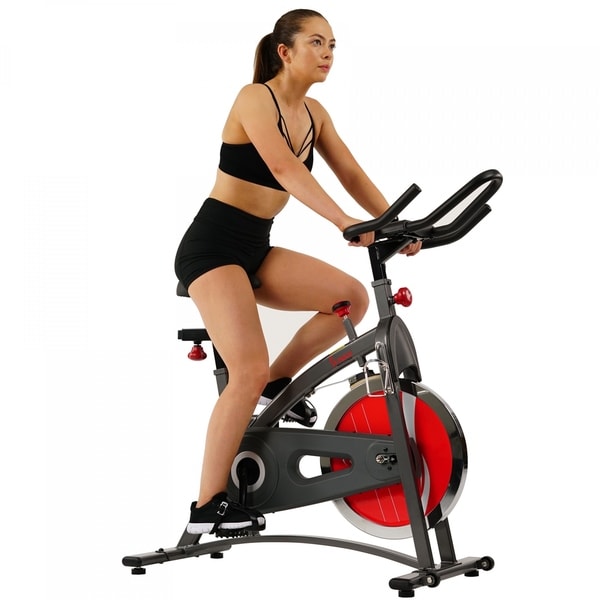 Sunny Health & Fitness SF-B1423 Belt Drive Indoor Cycling Bike - Red