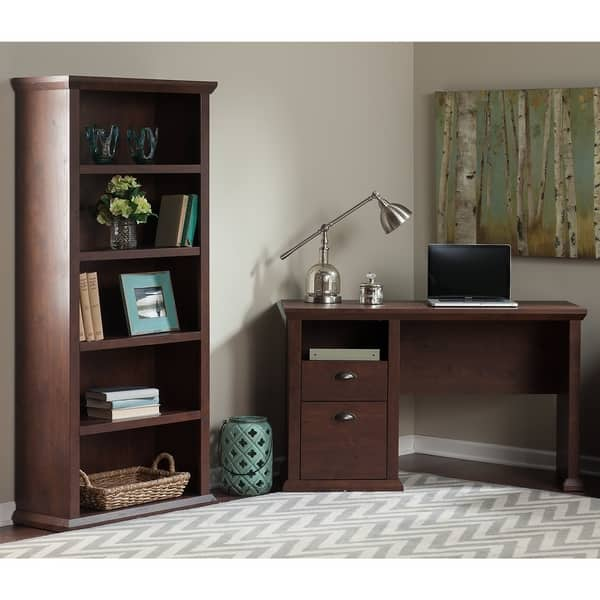 Shop Copper Grove Senaki Home Office Desk Bookcase In Antique