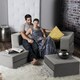 preview thumbnail 2 of 114, Jaxx Zipline Convertible Queen-size Sleeper Loveseat and Ottoman Set