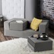 preview thumbnail 14 of 114, Jaxx Zipline Convertible Queen-size Sleeper Loveseat and Ottoman Set