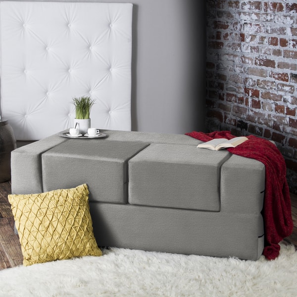 Shop Jaxx Zipline Convertible Queen Size Sleeper Loveseat And Ottoman Set On Sale Overstock 10184613