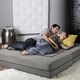 preview thumbnail 12 of 114, Jaxx Zipline Convertible Queen-size Sleeper Loveseat and Ottoman Set