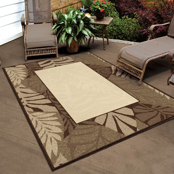 Carolina Weavers Indoor/ Outdoor Four Seasons Collection Captivia Driftwood Area Rug - 7'8 x 10'10
