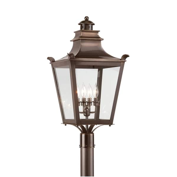 Troy Lighting Dorchester 4 Light Post Lantern English Bronze Troy Lighting Dorchester 4 Light Post
