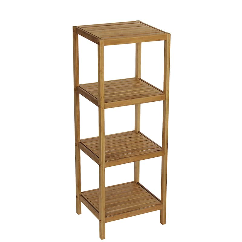 Bamboo Natural Spa 4-shelf Tower - Bed Bath & Beyond - 10185318