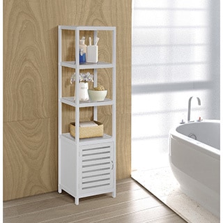 Shop Bamboo Natural Spa 5-shelf Cabinet Tower - Free Shipping Today ...
