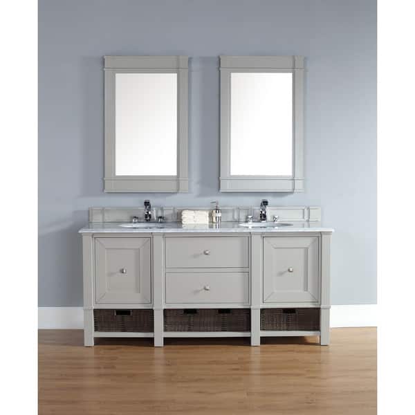 James Martin 72inch Double Grey Bathroom Vanity Overstock 10187041