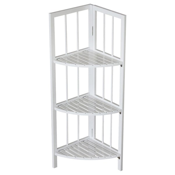 Bamboo Natural Spa Three Shelf Corner Tower