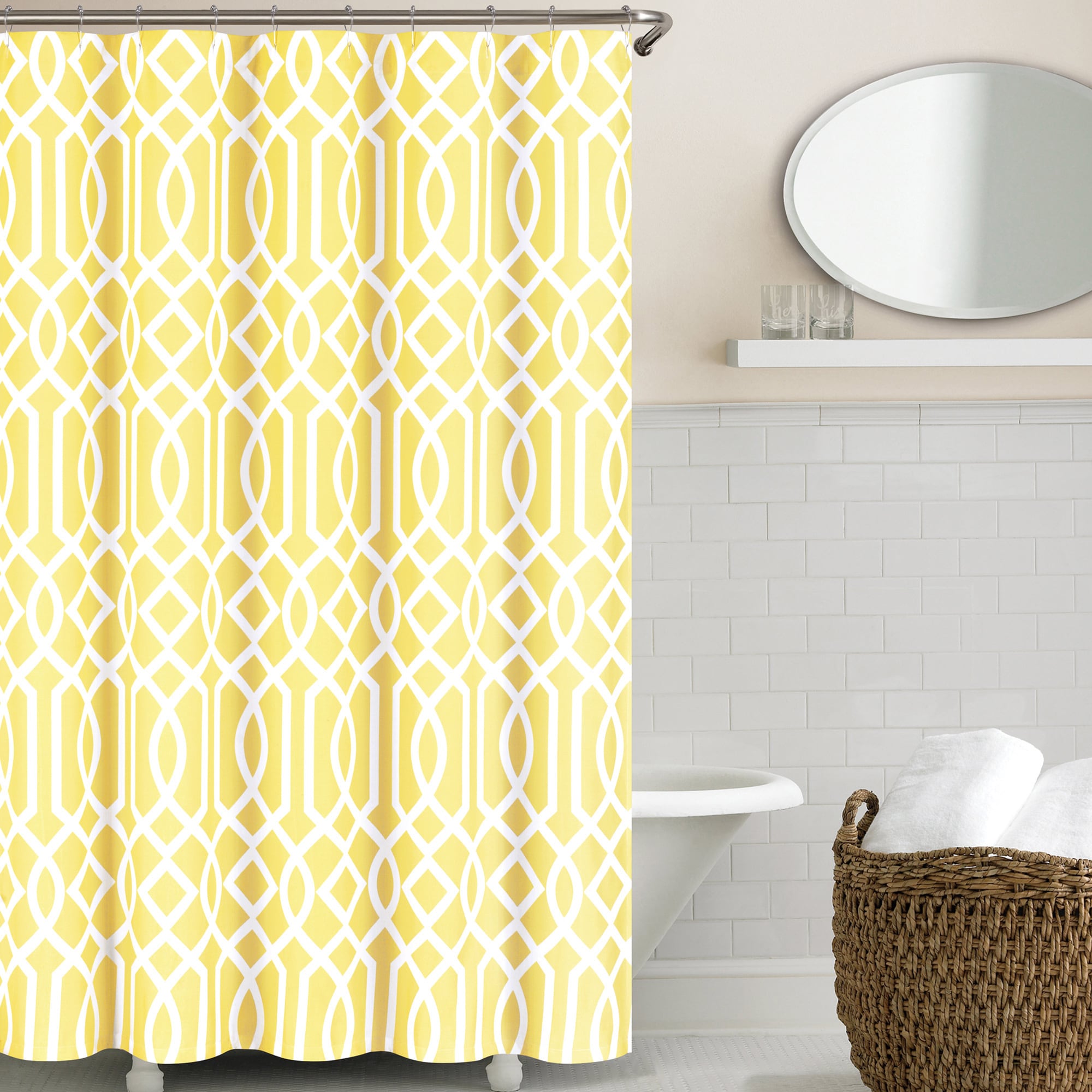 Shop Echelon Home Irving Place Geometric Print Shower Curtain On