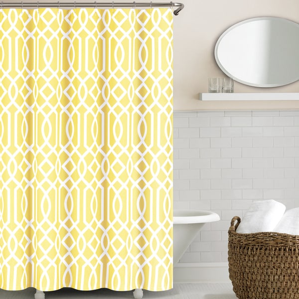 Echelon Home Irving Place Geometric Print Shower Curtain