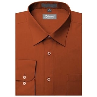 Shop Men s Wrinkle free Rust  Dress  Shirt  Free Shipping 