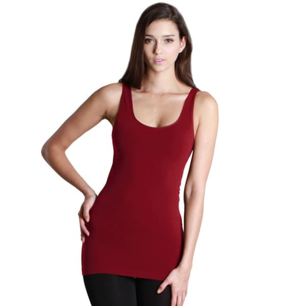 Shop Nikibiki Women's Seamless Solid Red/ Purple Jersey Tank Top - Free ...