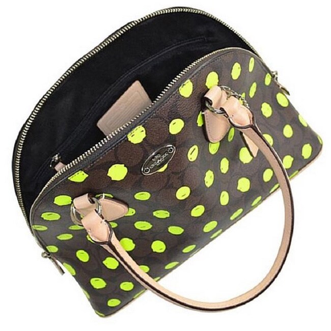 neon yellow coach purse