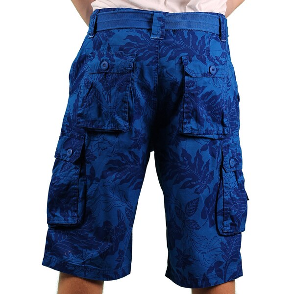 mens royal blue cargo shorts