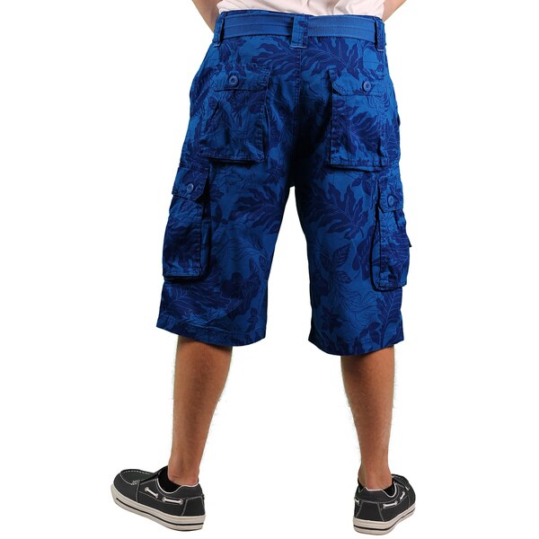 mens royal blue cargo shorts