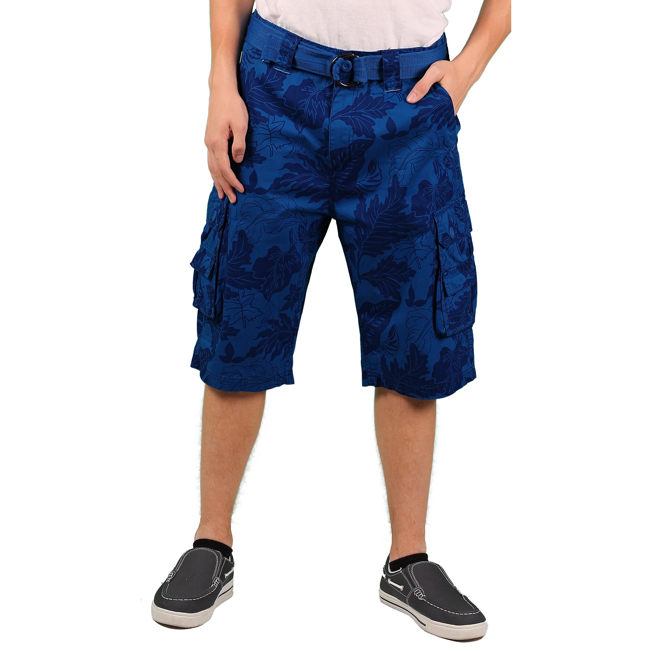 mens royal blue cargo shorts