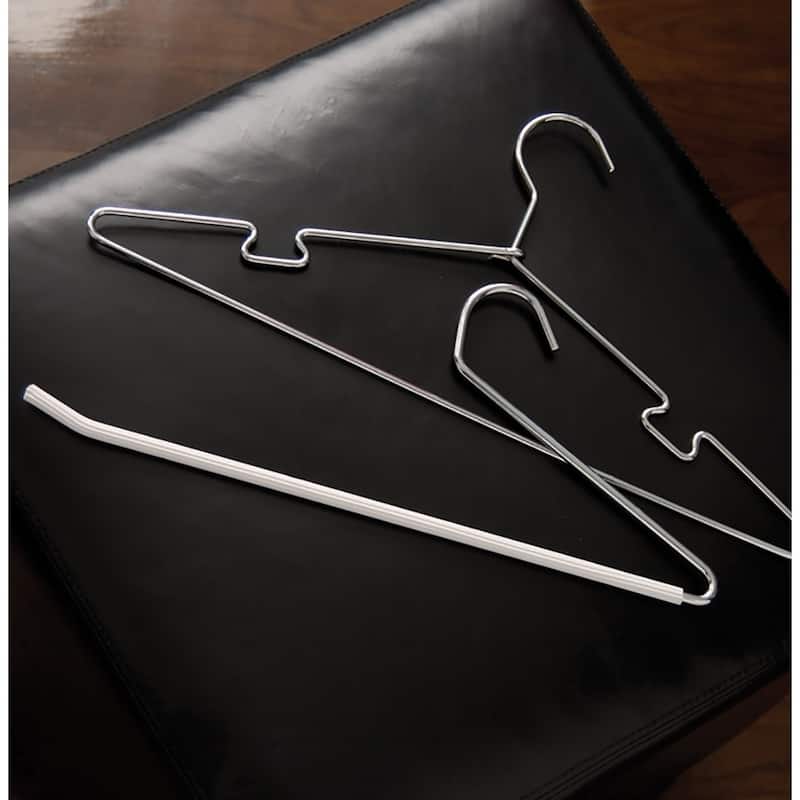 Polished Chrome Metal Top Hanger with Notches (Box of 100)
