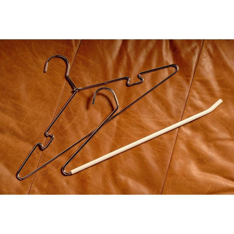 Polished Chrome Metal Top Hanger with Notches (Box of 100)