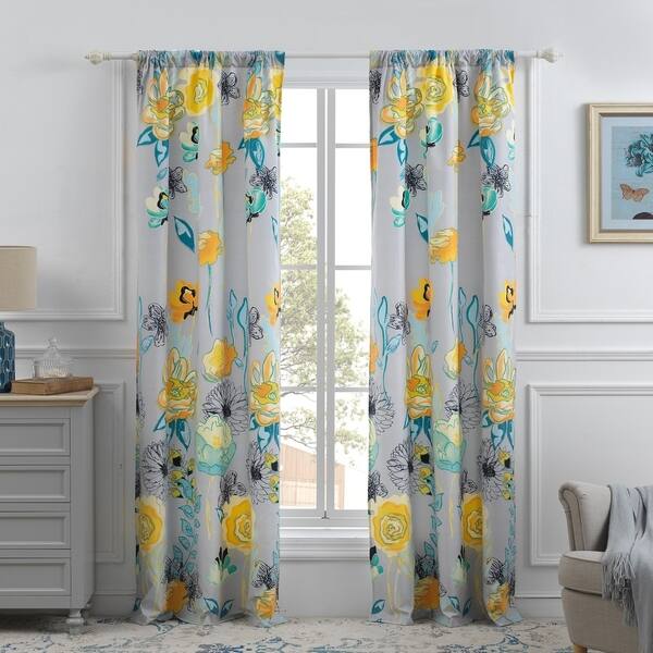 Shop Greenland Home Fashions Watercolor Dream 84 Inch Curtain